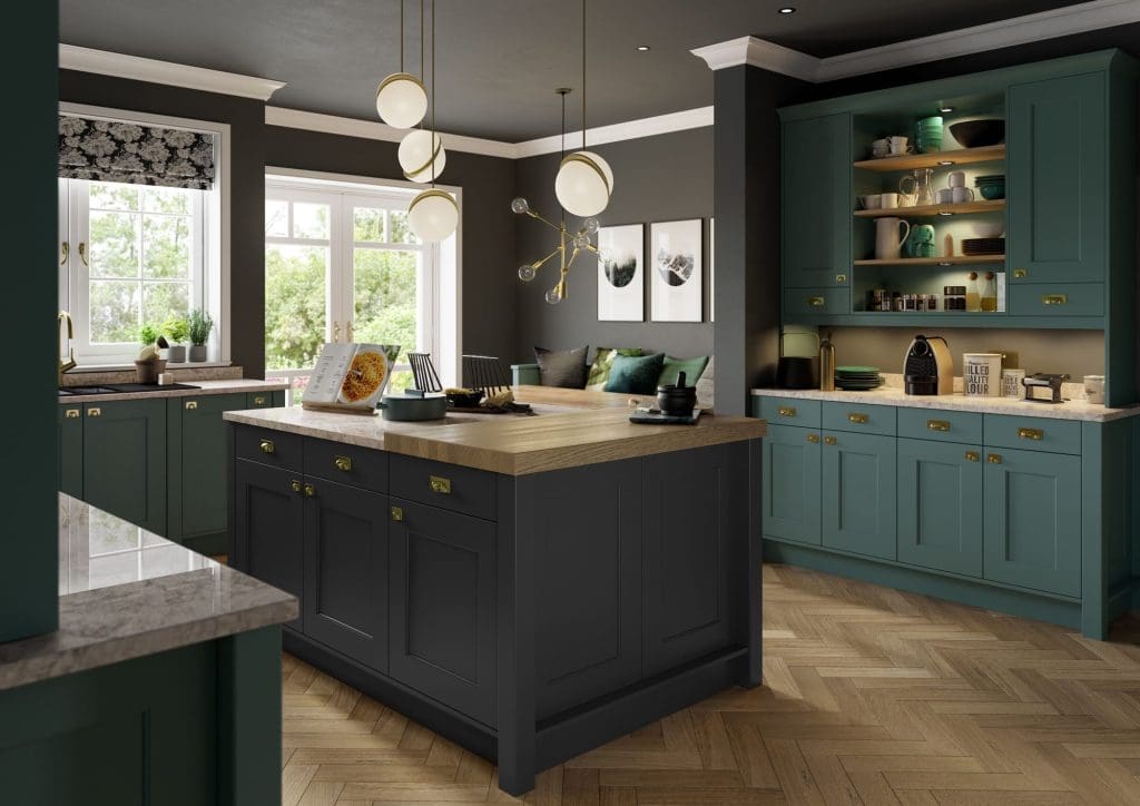 Florence Viridian And Graphite Cameo 1 Rgb | Aristocraft Kitchens