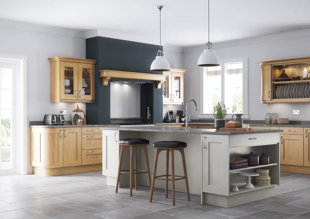 Wakefield Light Oak And Stone Main Shoot Rgb | Aristocraft Kitchens