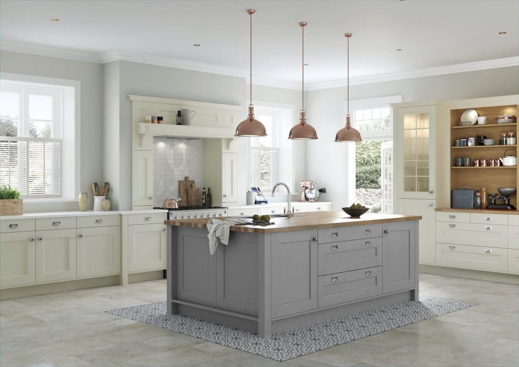 Wakefield Mussel And Dust Grey Main Shoot Rgb | Aristocraft Kitchens