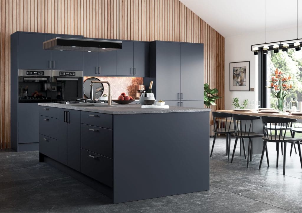 Zola Matte Slate Blue Cameo 1 Rgb | Aristocraft Kitchens