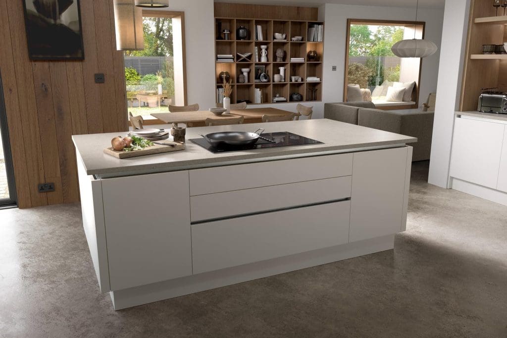 Zola Soft Matte Cashmere And White Cameo 3 Rgb | Aristocraft Kitchens