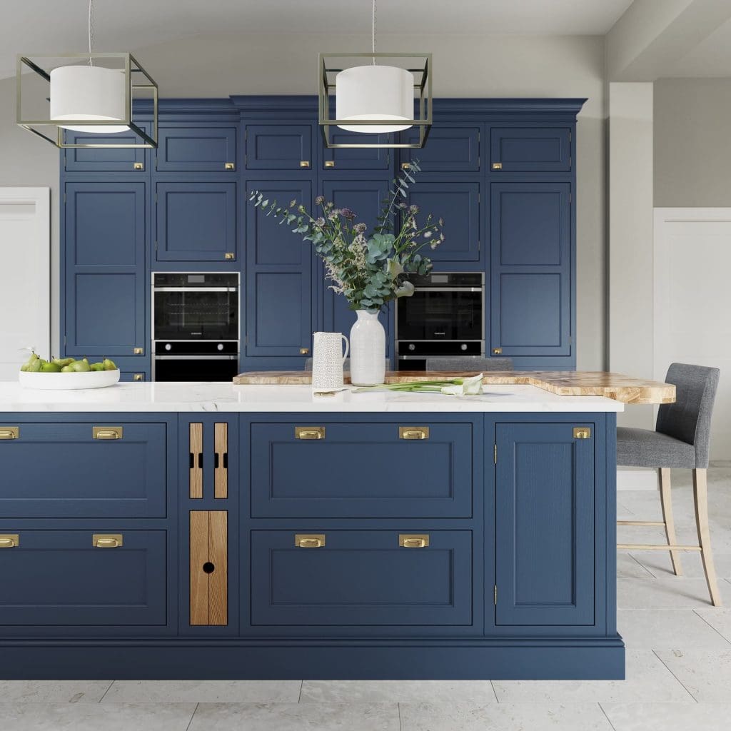 Belgravia Parisian Blue And Stone Cameo 4 Rgb | Aristocraft Kitchens