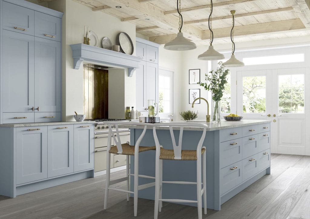 Georgia Pantry Blue Cameo 1 | Aristocraft Kitchens