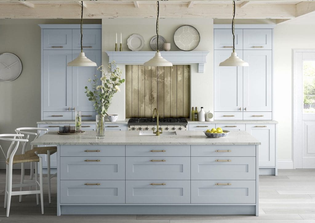 Georgia Pantry Blue Cameo 3 | Aristocraft Kitchens