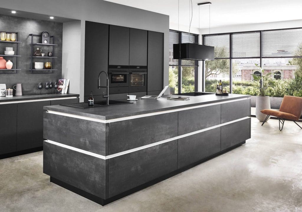 Nobilia Dark Grey Handleless Kitchen | Aristocraft Kitchens