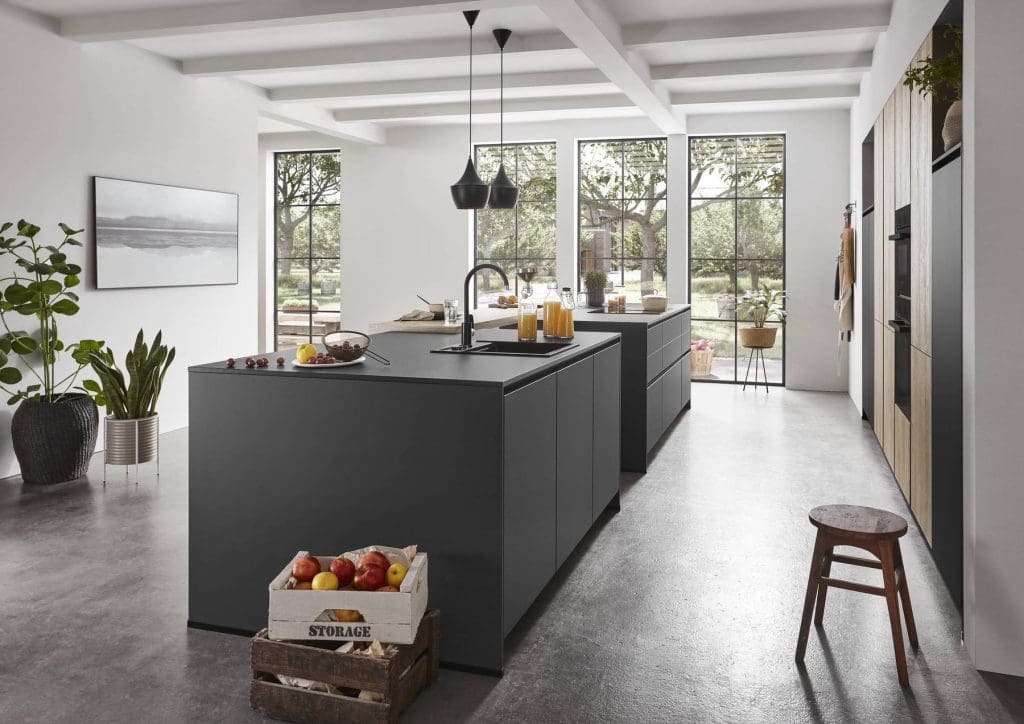 Nobilia Dark Grey Large Island Kitchen | Aristocraft Kitchens