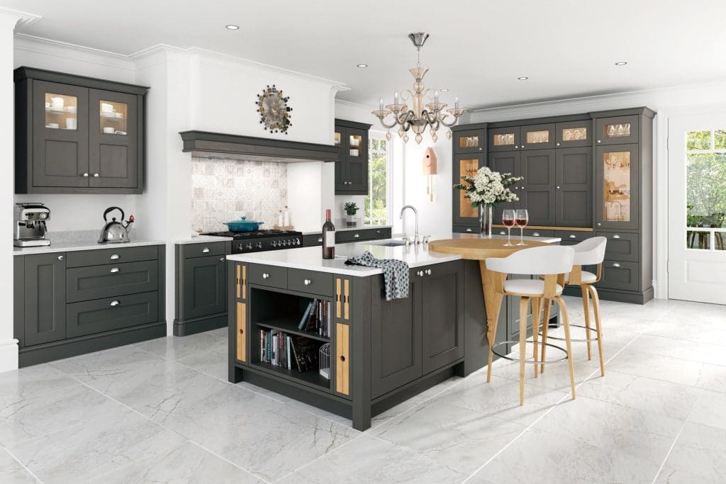 Wakefield Lava Shaker Kitchen With Island | Aristocraft Kitchens